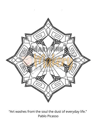 Digital Coloring Book: For the Love of Mandalas #1