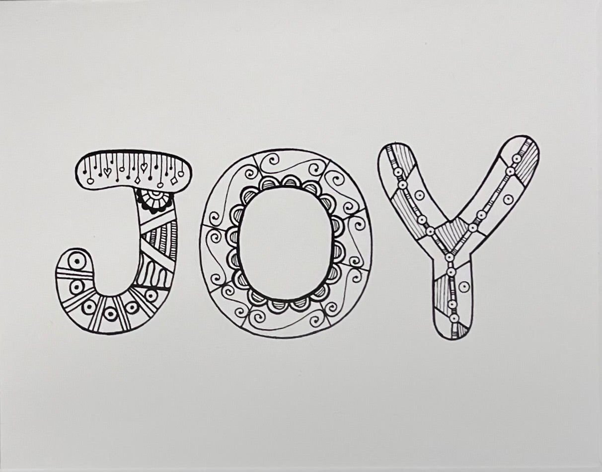 Joy I Greeting Card