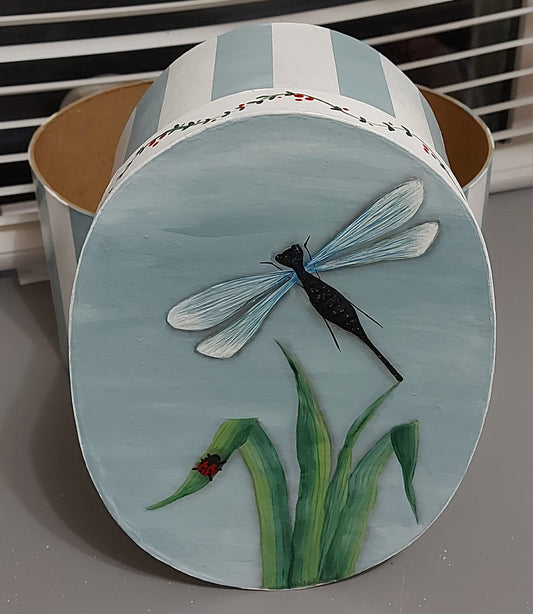 Dragonfly Paper Mache Box