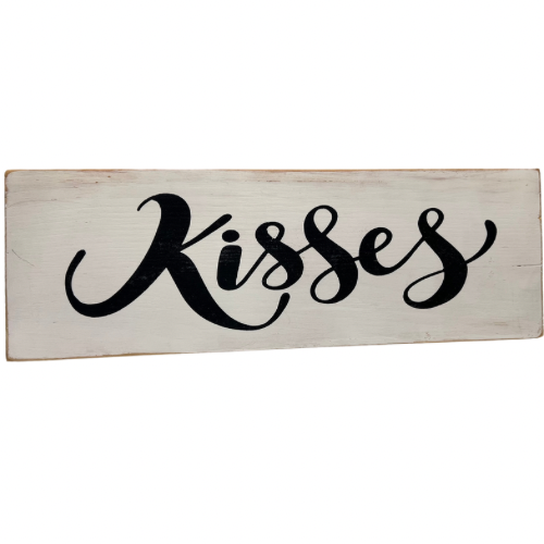 Kisses Wood Sign (4x12)