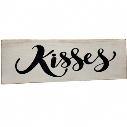 Kisses Wood Sign (4x12)