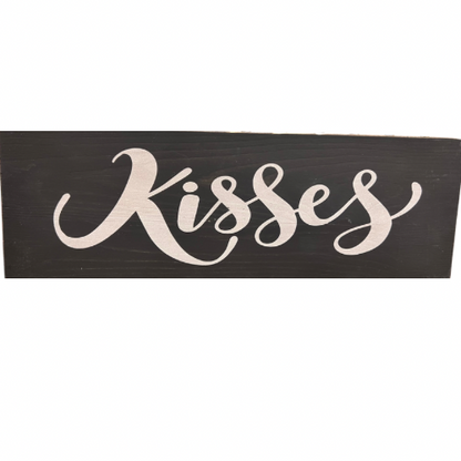 Kisses Wood Sign (4x12)