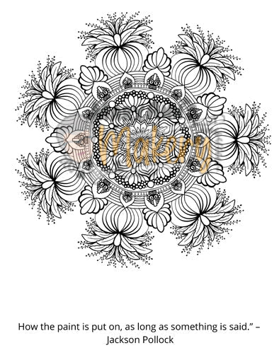 Digital Coloring Book: For the Love of Mandalas #1