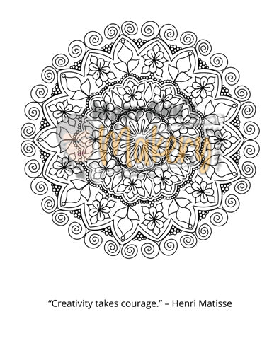 Digital Coloring Book: For the Love of Mandalas #1